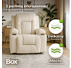 Rozkladacie Masážne Kreslo BOX Béžový Manšester