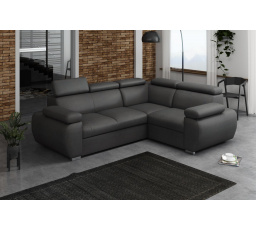 Rohová sedacia súprava Bodie P - tmavo sivá