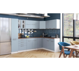 Rohová kuchyňa Antonie denim MAT