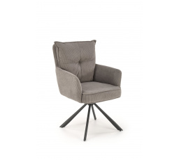Jedálenská otočná stolička K528, sivá/čierna