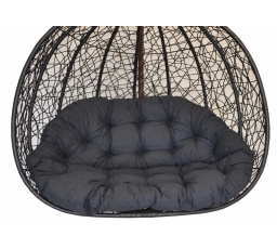 Vankúš pre dvojitú hojdačku - látka tmavosivá