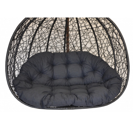 Vankúš pre dvojitú hojdačku - látka tmavosivá