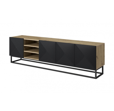 TV komoda Asha 200, artisan / čierny mat TV komoda Asha 200, artisan / čierny mat