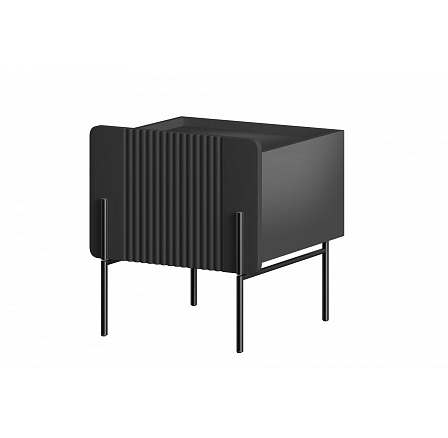 MALMI Nočný stolík 45 1SZ - čierny / čierne nohy MALMI Nočný stolík 45 1SZ - čierny / čierne nohy