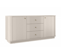 VESPER KOMODA 160 2D3SZ - kašmír mdf / kašmír / zlaté úchyty / sokel