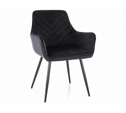 Jedálenská stolička FIG VELVET, Čierny Bluvel 19/Čierna
