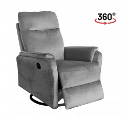 PREDPREDAJ -15% do 28.04! Relaxačné kreslo s elektrickým rozkladaním, sivý zamat Riviera 91 FR15-FX