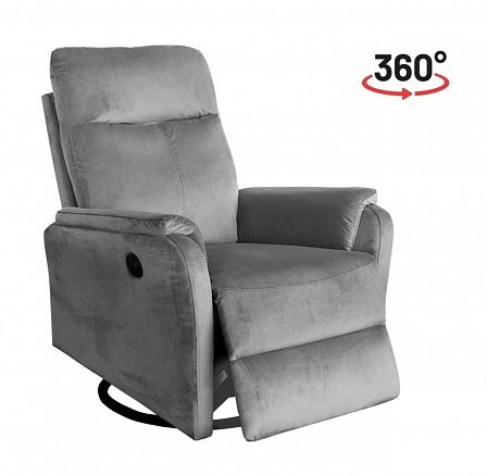 PREDPREDAJ -15% do 28.04! Relaxačné kreslo s elektrickým rozkladaním, sivý zamat Riviera 91 FR15-FX
