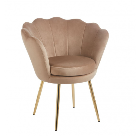 Kreslo velvet cappuccino /zlaté nohy/ FR1-FX Kreslo velvet cappuccino /zlaté nohy/ FR1-FX