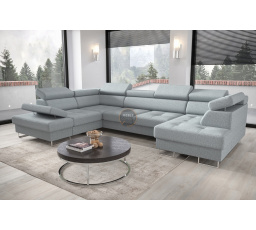 Rohová sedacia súprava GALAXY MAX II s funkciou spania 210x350x165 - mätová, ľavá