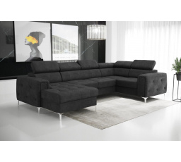 Rohová sedacia súprava ORION MAX III s funkciou spania 165x320x185 cm - čierna, pravá