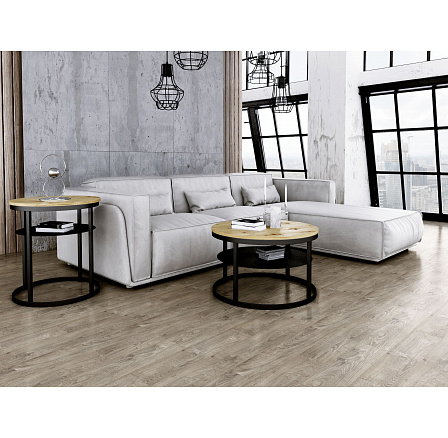 Okrúhly konferenčný stolík Glamour - v rôznych farbách - Dub Artisan, Čierny mat