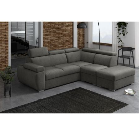 Rohová sedacia súprava Bodie V pravá sivá