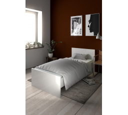 Posteľ Simplicity 211 90x190 cm biely lesk