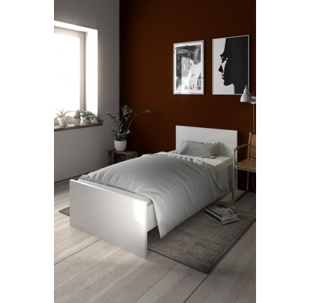 Posteľ Simplicity 211 90x190 cm biely lesk