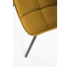 Jedálenská stolička K332 VELVET, Horčicový Bluvel 68/Čierna
