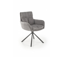 Jedálenská otočná stolička K495, sivá/čierna
