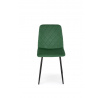 Jedálenská stolička K525 VELVET, Tmavozelená/Čierna