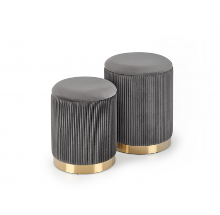 Súprava taburetov MONTY, sivá