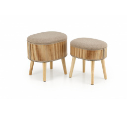 Taburet TICO sada 2 taburetov s úl. priestorom, béžová