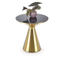 Konferenčný stolík TRIBECA, čierny mramor/zlatá