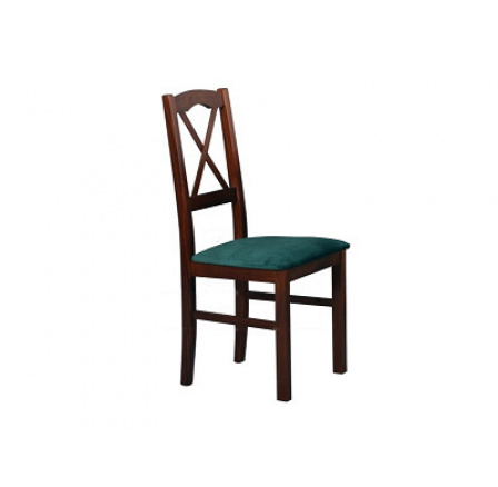 NIEL 11 (NILO 11) - jedálenská stolička orechové drevo/látka tmavozelená č. 23X - kolekcia "DRE" (K150-Z)