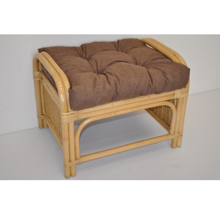 Ratanová stolička Ear honey cushion hnedé zvýraznenia