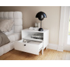 Nočný stolík DULLUM 60, biely/biely
