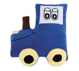 Tvarovaný vankúšik modrý traktor