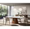 STÔL MAROCCO KERAMICKÝ BIELY PANDORO / ORECH 160(200)X90
