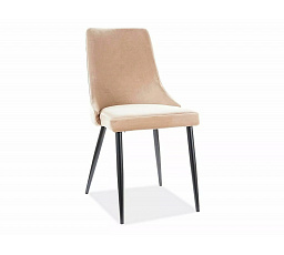 Jedálenská stolička PIANO B VELVET, béžový Bluvel 28/čierny mat