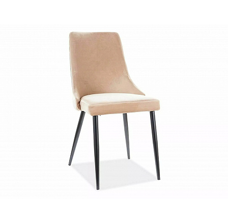 Jedálenská stolička PIANO B VELVET, béžový Bluvel 28/čierny mat