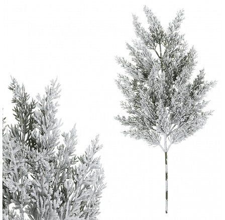 Túje - umělá větev, délka 65 cm, zasněžená Túje - umělá větev, délka 65 cm, zasněžená