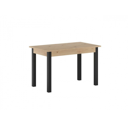 Rozkladací stôl dub artisan + čierny 120160x70 ST2-FX Rozkladací stôl dub artisan + čierny 120160x70 ST2-FX