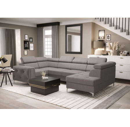 Rohová sedacia súprava ORION MAX II s funkciou spania 165x350x185 cm - sivá, ľavá Rohová sedacia súprava ORION MAX II s funkciou spania 165x350x185 cm - sivá, ľavá