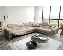 Rohová sedacia súprava TOSCANIA MAX, relax 320×250 - pravá, béžová