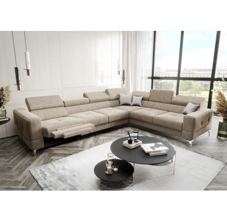 Rohová sedacia súprava TOSCANIA MAX, relax 320×250 - pravá, béžová Rohová sedacia súprava TOSCANIA MAX, relax 320×250 - pravá, béžová