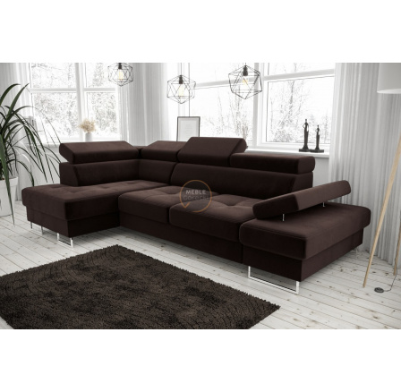 Rohová sedacia súprava GALAXY MINI 170x280 - hnedá, ľavá Rohová sedacia súprava GALAXY MINI 170x280 - hnedá, ľavá