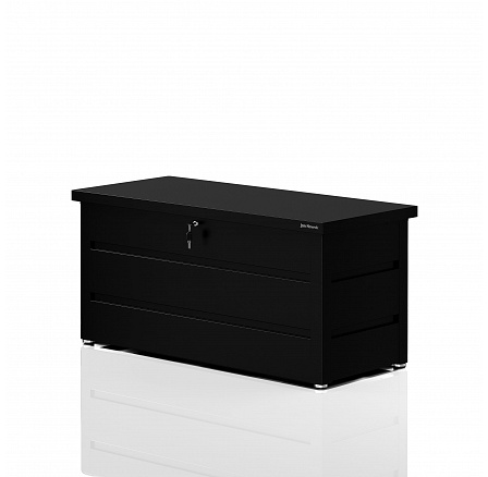 Veľká čierna balkónová záhradná truhlica: CARRIEN 1190 x 520 x 587 mm Veľká čierna balkónová záhradná truhlica: CARRIEN 1190 x 520 x 587 mm