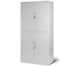 Kancelárska delená kovová skriňa na dokumenty MAGDA, 900 x 1850 x 400 mm, sivá