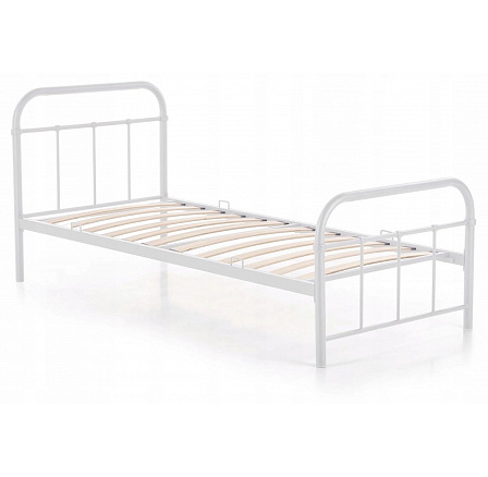 Kovová posteľ PABLO 90x200 Biela
