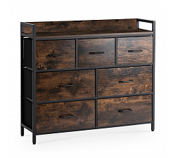 Komoda so zásuvkami HUDSON 98 cm Dub Rustikálny/Čierna