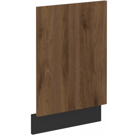 Dvierka na umývačku s panelom MONZA - ZM 570x446, Čierna mat/Orech