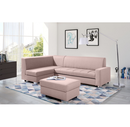 Rohová sedacia súprava MIX s taburetom, Malmo 61, Ľavá