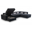 Rohová sedacia súprava v tvare L Olga čierna