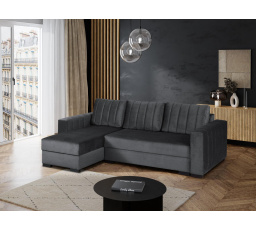 Rohová sedacia súprava Verča UNI tmavo sivá