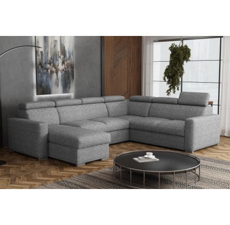 Sedacia súprava Petrit U ľavá Aragon sivá