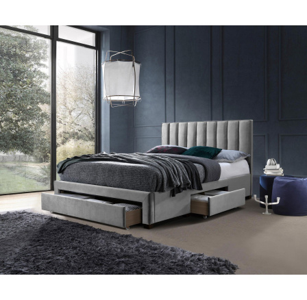 Posteľ GRACE 160, Sivý Velvet