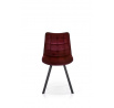 Jedálenská stolička K332 VELVET, Bordó Bluvel 59/Čierna