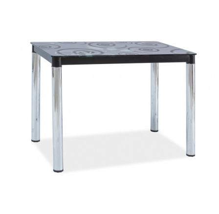 DAMAR II BLACK/CHROME stôl 100x60